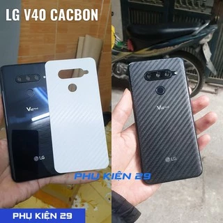 [LG V40/ V50/ V60] Dán lưng 3D vân Cacbon - Carbon