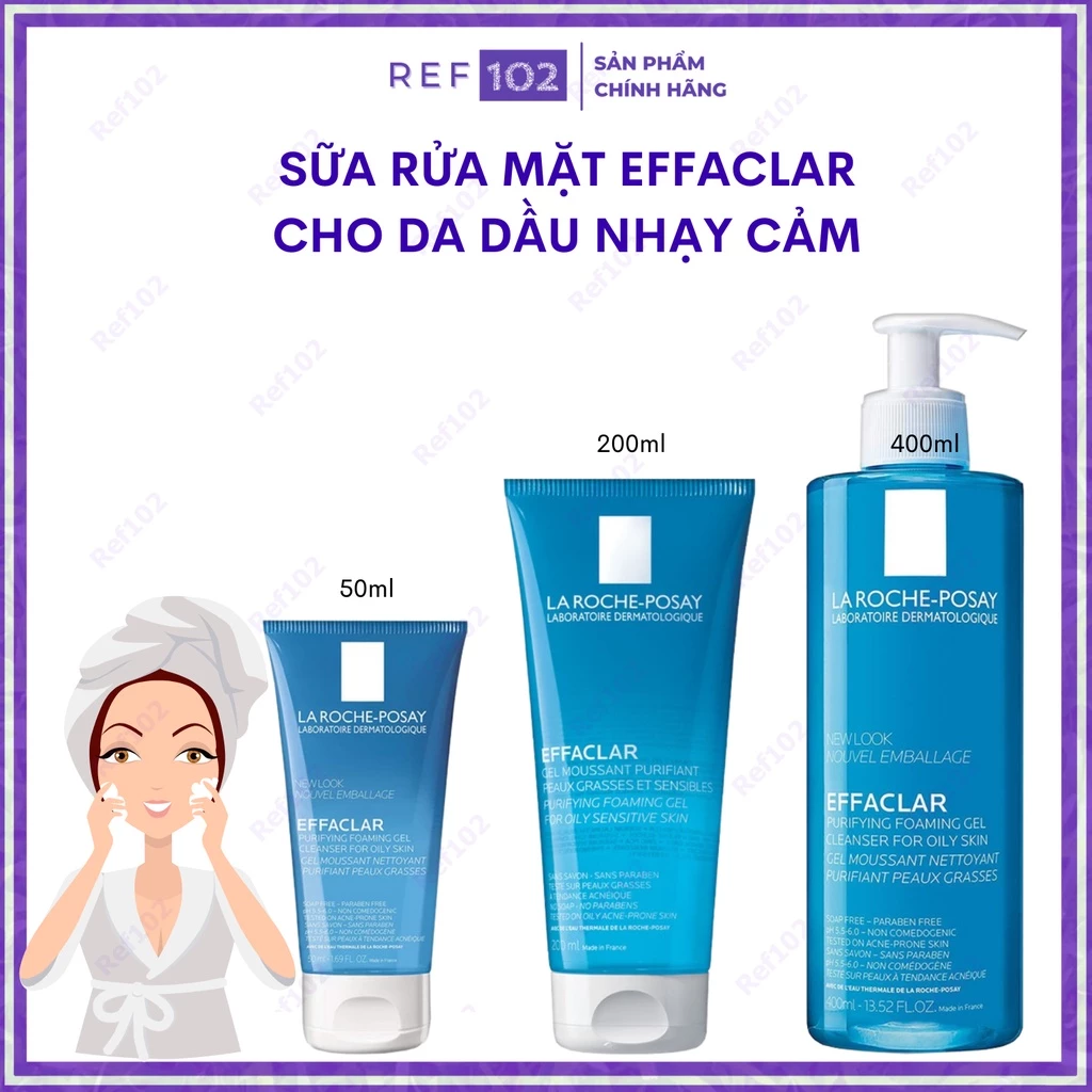 Sữa Rửa Mặt Dạng Gel Cho Da Dầu Mụn La Roche Posay Effaclar Purifying Foaming Gel For Oily Sensitive Skin