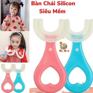 Bàn Chải Đánh Răng Bằng Silicon Siêu Mềm Hình Chữ U Cho Bé -Loại Xịn Bé Thích Mê - Shop Mẹ Mốc ,BCCU