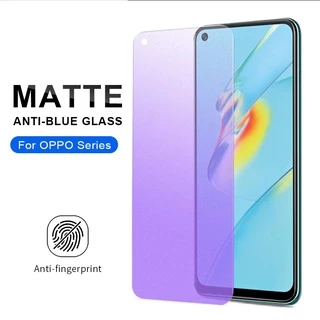 Kính cường lực chống Vân Tay ánh sáng xanh Cho Oppo A16 A54 A74 A73 A94 A15 A15S A16K A55 A3S A5S A31 A53 A5 A9 2020 A12 A12E A52 A92 F11 Pro Reno 5 6 4 3 2F