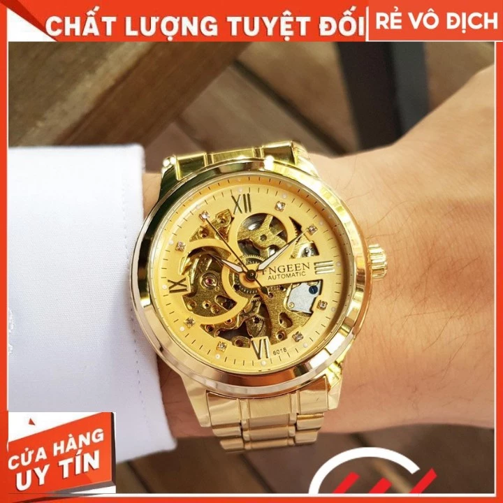 Đồng Hồ Cơ Nam Fngeen 6018, Đồng Hồ cơ Chenxi CX 8802 Đính Đá Sang Trọng Chống Nước