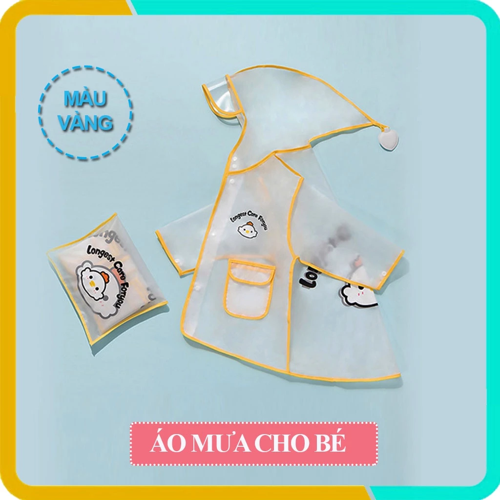 Áo Mưa Cho Bé- Chất Liệu EVA Cao Cấp- Hình Ảnh Siêu Cute- Mẫu Mới Nhất