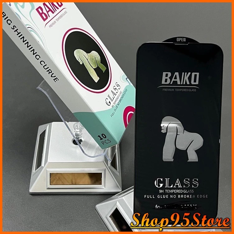 Kính cường lực BAIKO cho iPhone 11 pro max/ 12/ 13 promax/ x/ xr/ xs max/11/ 6/ 6s/ 7/8 plus/ xsmax/ ip chống bụi loa