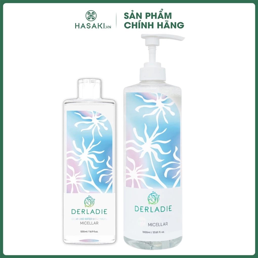 Nước Tẩy Trang Chiết Xuất Cây Phỉ DERLADIE Cleansing Water Witch Hazel 500ml