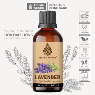 Tinh dầu Oải Hương Aroma Works Lavender xông phòng, thư giãn, dễ ngủ, đuổi muỗi