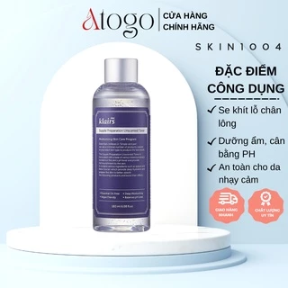 Nước Hoa Hồng Không Mùi Dành Cho Da Nhạy Cảm Klairs Supple Preparation Unscented Toner 180ml