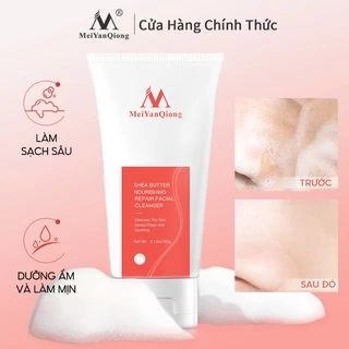 MeiYanQiong Sữa rửa mặt chiết xuất từ bơ hạt mỡ se khít lỗ chân lông dưỡng trắng da Kiềm Dầu thảo dược Sáng Cleanser Sâu Kiềm Dầu Cho Da Mụn Deep Cleansing Foam 60g