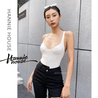 Hannie-áo Liền Quần Lót Nữ Cổ Chữ V Sâu Nâng Ngực