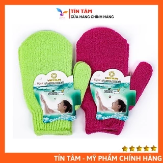 Găng Tay Tắm Tẩy Tế Bào Chết Vietsun, Mịn Bền Tốt (1 Đôi)