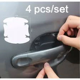Bộ 4 miếng dán tay nắm cửa ô tô - Chống trày xước vỏ xe hơi, bảo vệ bề mặt sơn xe