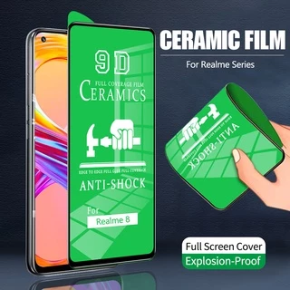 Kính Cường Lực Gốm Dẻo Siêu Dẻo Hd Không Sứt Mẻ cho Realme 8 7 6 5 3 Pro 5i 6i 7i XT C2 C3 C11 C12 C11 C15 C17 C20 C21 C25 Narzo 20 30A