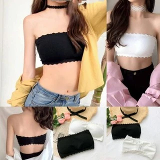 áo bra cotton tăm hoa viền