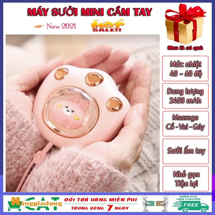 Máy sưởi mini cầm tay đa chức năng, quạt sưởi ấm mini thông minh nhỏ gọn, bỏ túi