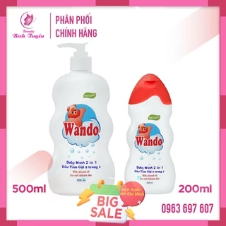 Sữa Tắm Gội Toàn Thân Em Bé WANDO Babycare 2 in 1 - 200ml - 500ml BT Cosmetic