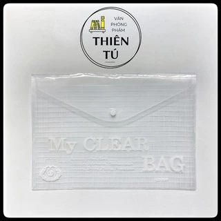 Bìa Nút A4 My Clear, File hồ sơ 1 nút, Bìa sơ mi đựng tài liệu khổ A4