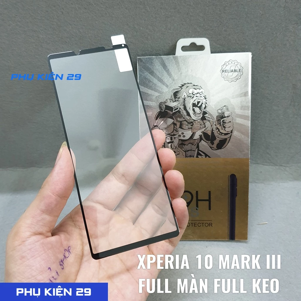 [Sony Xperia 10 Mark 3/ 10 Mark III/ 10 III] Dán kính cường lực 5D FULL màn FULL keo Glass Pro+ 9H