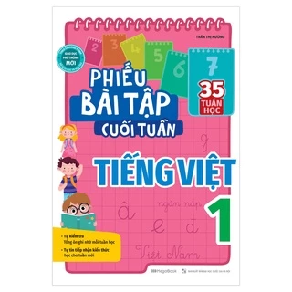 Sách Phiếu bài tập cuối tuần Tiếng Việt Lớp 1 (Tặng khóa học tiếng anh online)