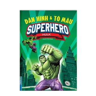 Sách - Dán hình và tô màu SUPERHERO HULK (bìa mềm)