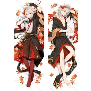 Vỏ Gối Hai Mặt In Hình Anime Genshin Impact Kaedehara Kazuha Dakimakura 60x180cm