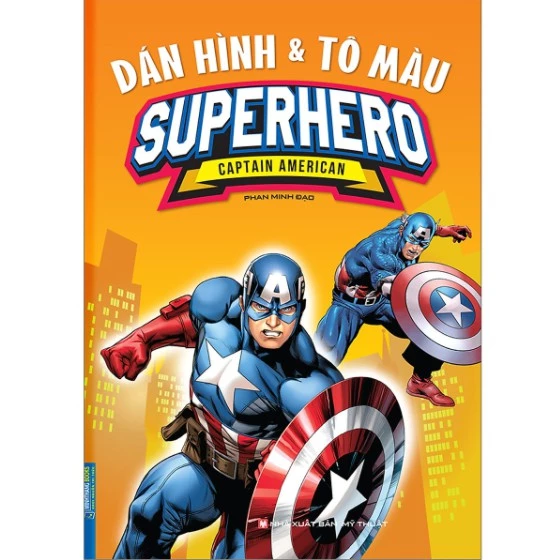 Sách - Dán Hình & Tô Màu Superhero Captain American