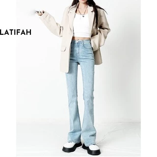 Quần jeans nữ ống loe co giãn LATIFAH QD046 trẻ trung năng động ulzzang phong cách hàn quốc