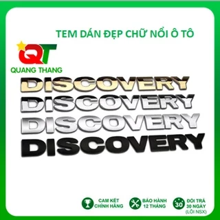 Chữ Nổi Dán Xe – Chữ Nổi Dán Ô Tô – Tem DISCOVERY Mạ Crom Trang Trí Xe Ô Tô, Có Màu Lựa Chọn