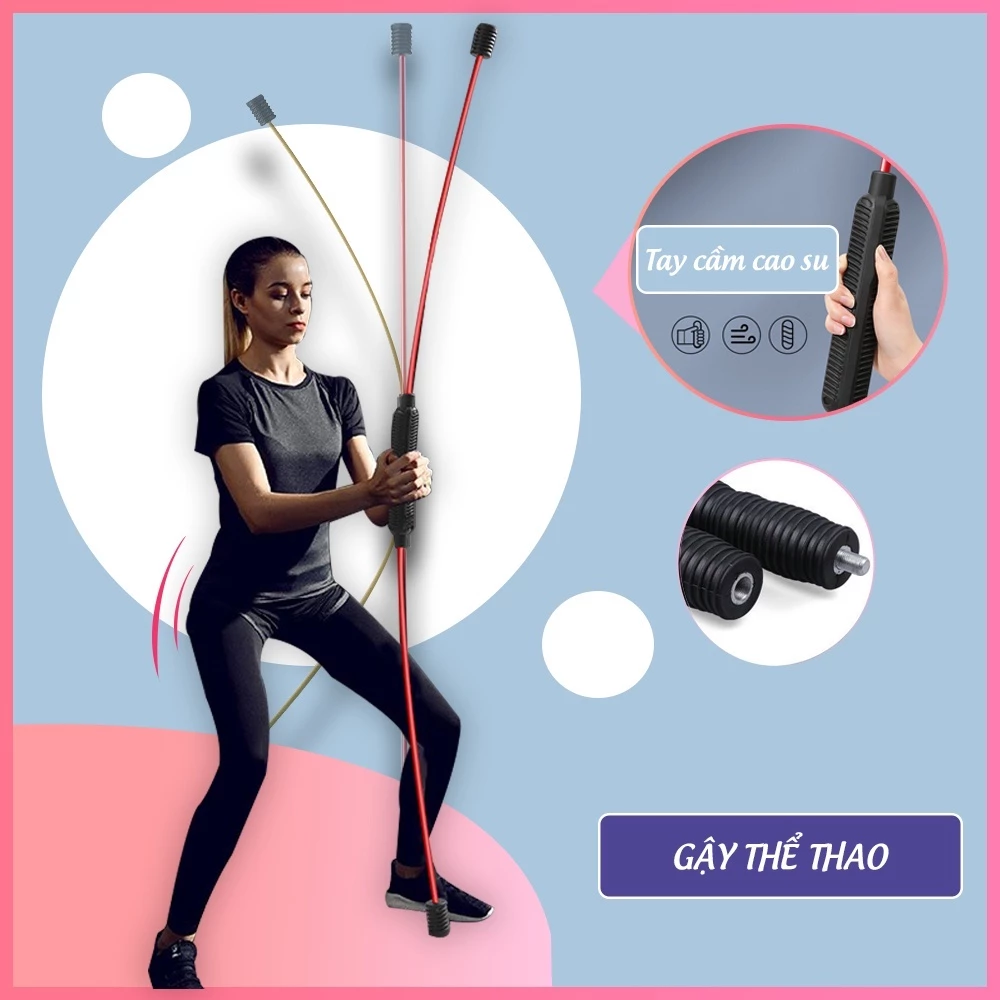 Gậy Rung Feilishi Tập Thể Dục Thể Thao Đàn Hồi, Đốt Cháy Chất Béo Chuyên Dụng Cao Cấp Evasport