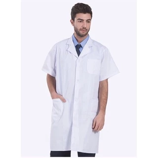 Áo Blouse trắng ngắn tay bác sĩ, dược sĩ, phòng thí nghiệm