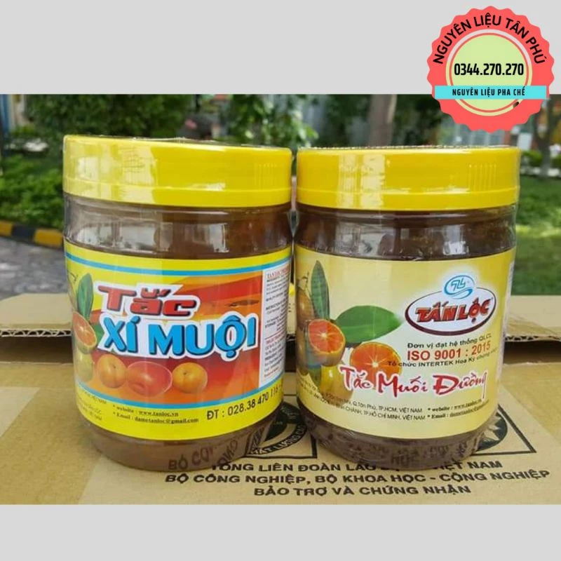 Đá me -Tắc xí muội - Chanh muối Tấn Lộc - Hũ 900gr