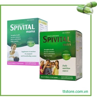 Spivital Mama - Spivital Nutri - Tảo khoáng Spirulina [Spivita, đạm thực vật]