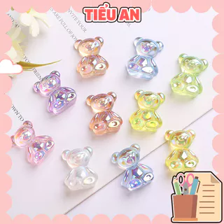 Charm (C46) slime/ Dụng Cụ Charm Trang Trí [Ko Keo & Nút] Hình Gấu Trong Suốt (2.0x2.2 cm) - Giá 1 cái