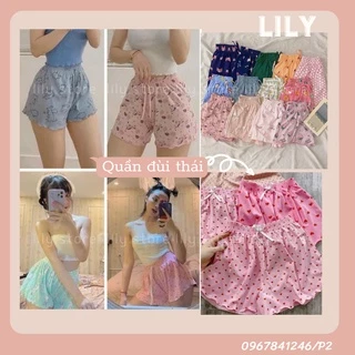 Quần đùi nữ mặc nhà, Quần short nữ ngủ chất cotton thái mềm mịn co giãn thoải mái màu xinh P2 LILY