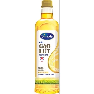 Dầu gạo lứt Simply nguyên chất 1L