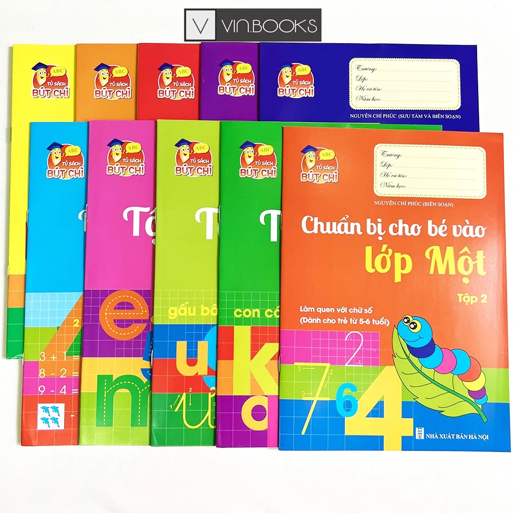 Sách - Bộ 10 Cuốn Hành Trang Cho Bé Chuẩn Bị Vào Lớp 1 (Kèm 2 Bút Chì, Gọt Và Gôm)