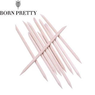 BORN PRETTY Set 10 que gỗ trang trí móng tay tiện lợi