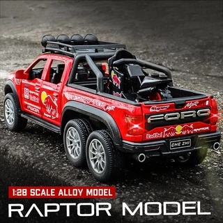 Mô Hình Xe Hơi Ford Raptor Bằng Hợp Kim Tỉ Lệ 1: 28 Có Đèn Và Nhạc