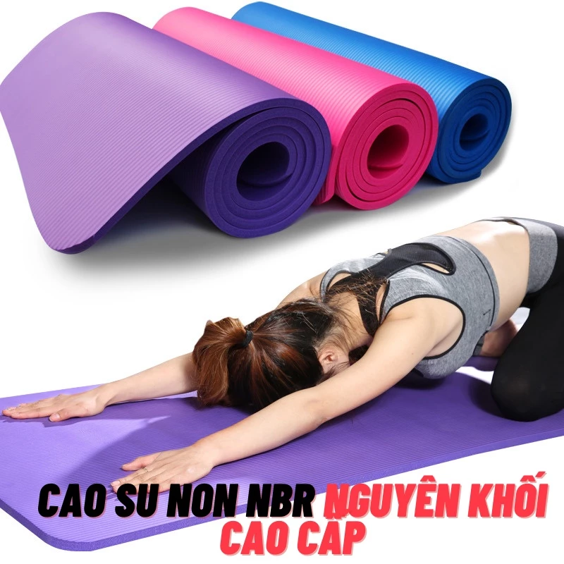 [CAO CẤP] Thảm Tập YOGA 8mm-13mm Cao Su Non NBR Nguyên Khối (SIÊU KHUYẾN MÃI)