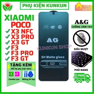 [AG Chống vân tay] Kính Cường Lực Xiaomi Poco X3 Pro X3 Nfc Mi 11 Lite 5G Ne F4 F3 M5 M5s M4 M3 Pro 12T Pro 11T Pro