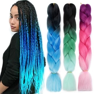 Bím tóc nối WIGSIN sợi Kanekalon Jumbo Braid màu loang mềm mại 24 inch