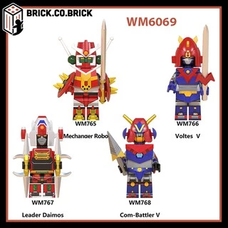 Đồ chơi lắp ráp minifigures mô hình lắp ráp sáng tạo cho bé Voltes V-Daimos-Super Robot Mechas WM6069