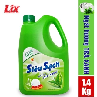 Nước rửa chén LIX siêu sạch hương trà xanh 1.4kg N8106