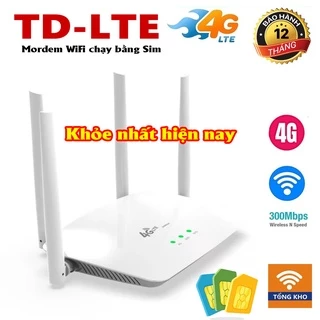 Bộ phát wifi từ Sim 4G/3G LTE - R102 - 4 ăngten dùng cho nơi không có đường truyền internet - khỏe nhất hiện nay