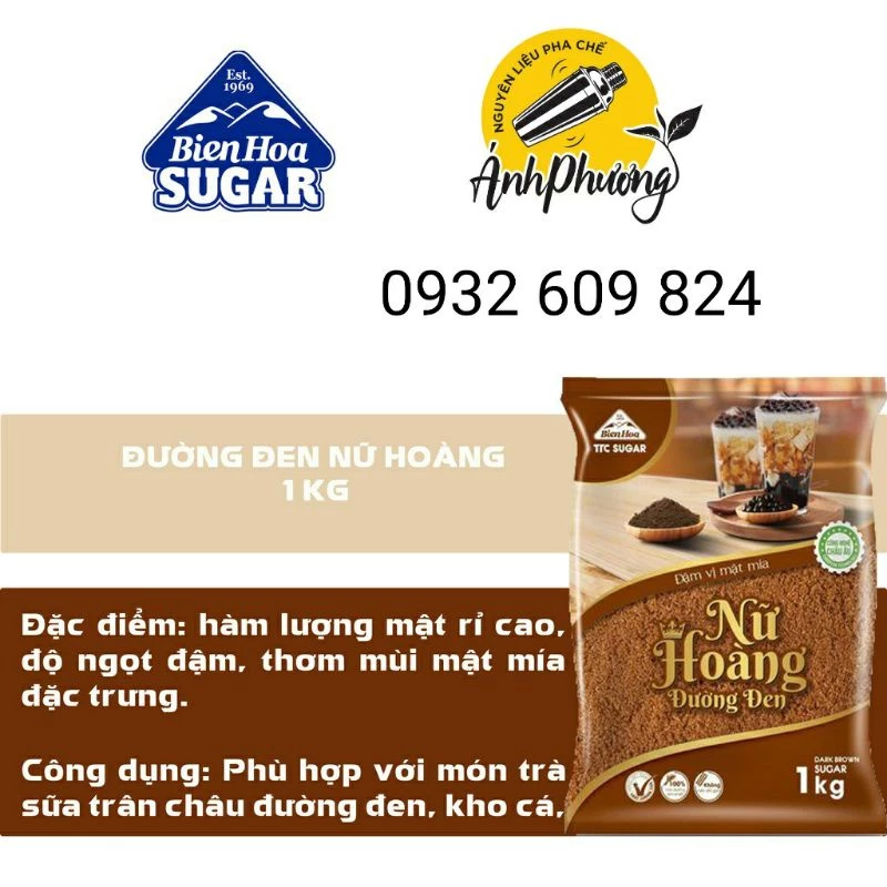 ĐƯỜNG ĐEN BIÊN HÒA NỮ HOÀNG (Gói 1 KG)