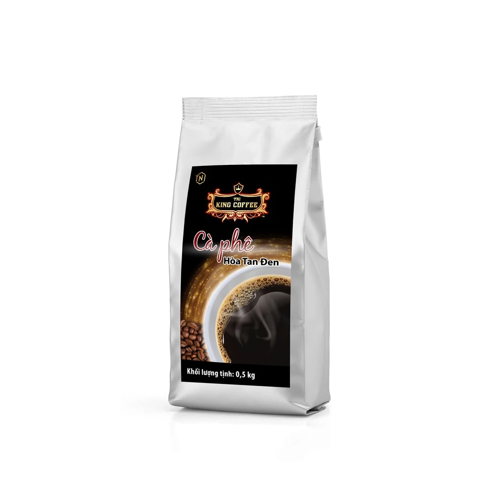 Cà Phê Hòa Tan 100% Đen Thuần Khiết TNI KING COFFEE - Túi 500g - Không Đường