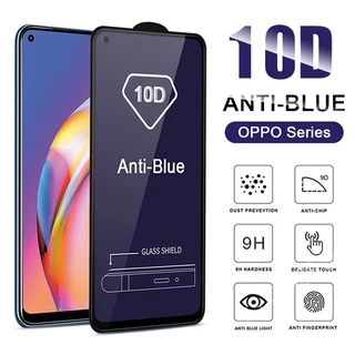 Kính cường lực Chống Tia Sáng Xanh Cho 10D Cho OPPO A5S F9 F11 Pro A12 A15 A15S A16 A16K A16E A31 A32 A33 A52 A53 A54 A55 A72 A74 A76 A91 A92 A93 A94 A95 A96 A5 A9 2020 Reno 3 4 5 5F 6