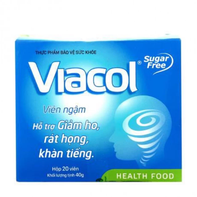 Kẹo ngậm không đường Viacol giảm đau rát họng