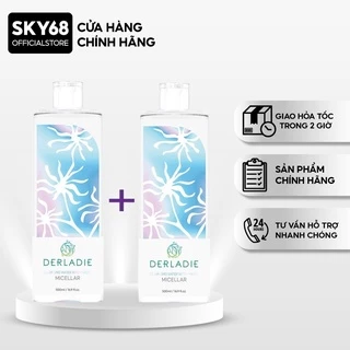 [MUA 1 TẶNG 1] Nước Tẩy Trang Làm Sạch Da,  Dịu Nhẹ Cho Da Mụn Derladie Cleansing Water Witch Hazel 500ml