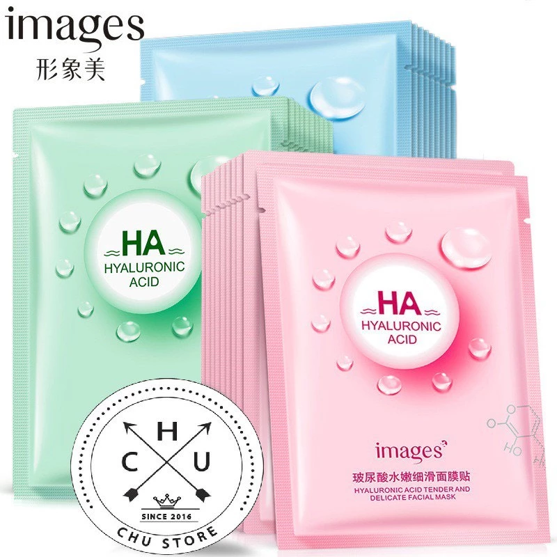 Mặt nạ giấy HA Images Bioaqua dưỡng trắng da mụn cấp ẩm thải độc HAI3