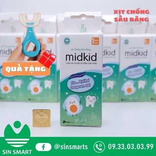 Xịt chống sâu răng Midkid | 𝐌𝐢𝐝𝐤𝐢𝐝 cho bé từ 1 tuổi giúp làm sạch và bảo vệ men răng, ngăn ngừa mảng bám ố vàng,viêm lợi