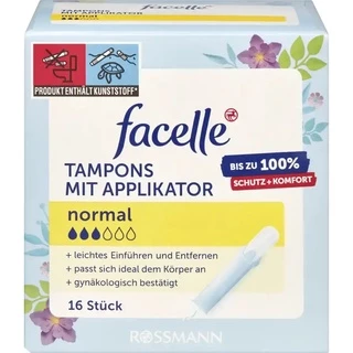 Tampon Facelle mẫu mới 3 giọt 16 chiếc có cần đẩy, có set lẻ - tampons Đức